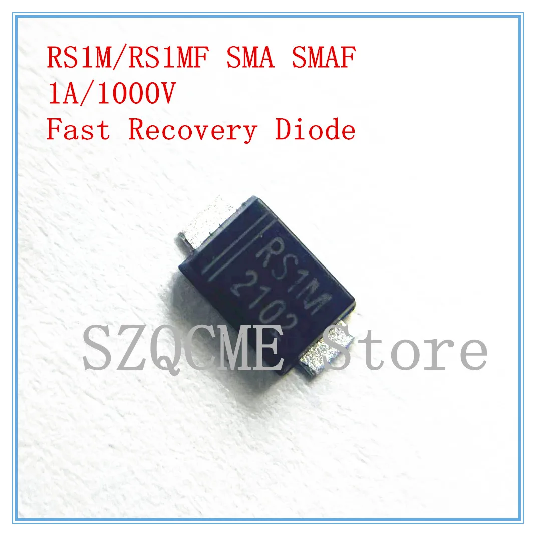 20PCS RS1M RS1MF Fast Recovery Diode 1A 1000V 1KV SMA SMAF SMD