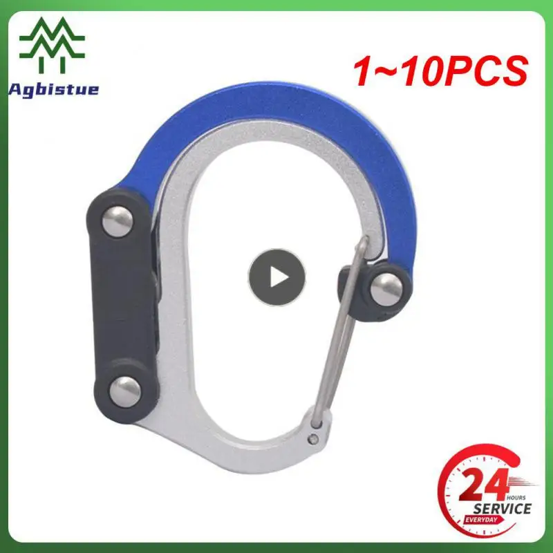 

1-10 шт. многофункциональные поворотные зажимы для шестеренок, D-образный карабин, не блокирующий прочный зажим для кемпинга, рыбалки, пешего туризма, путешествий