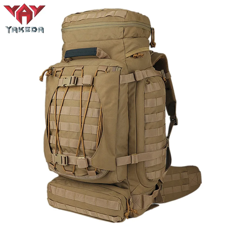 

YAKEDA 90L outdoor camping tactical backpack travel large capacity backpack MOLLE multifunctional outdoor shoulder bag