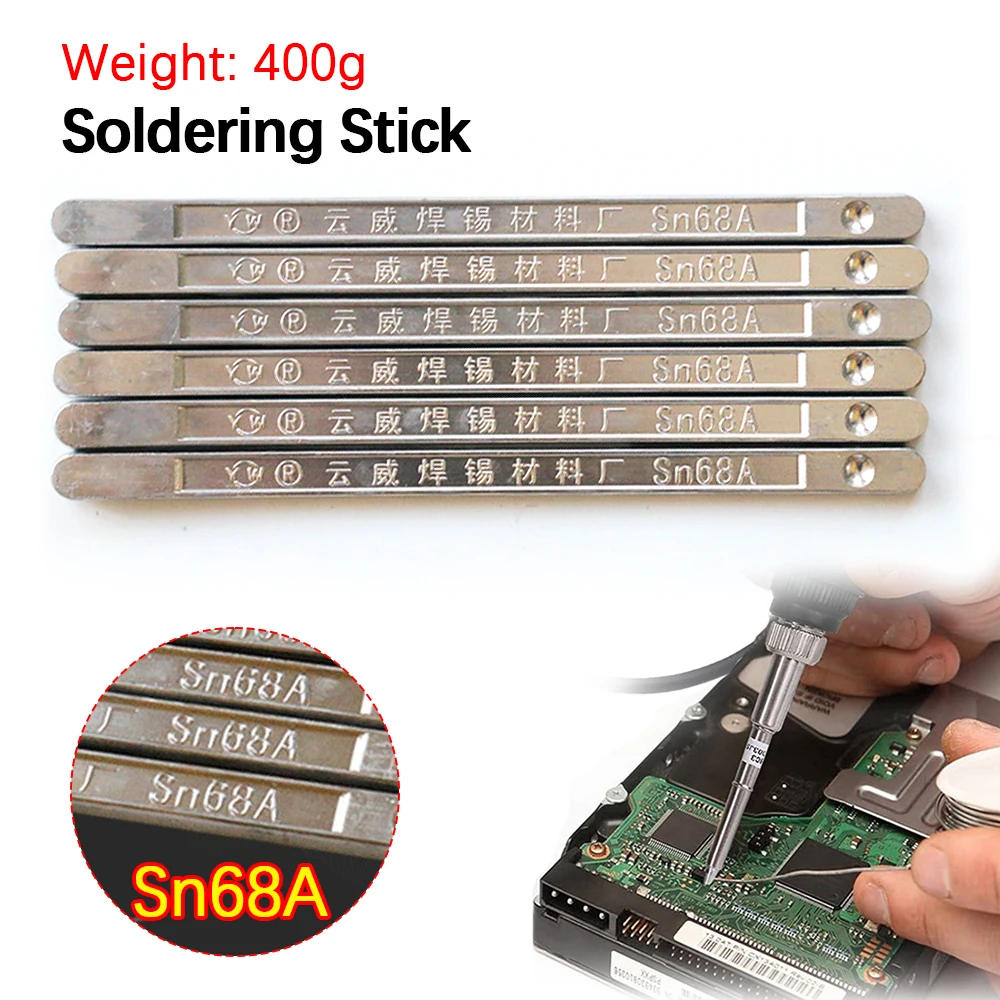 

Sn63A/Sn68A High Purity Tin Solder Rod Pure Tin bar No Lead Soldering Low Melting Point Antioxidant Welders Welding Wire