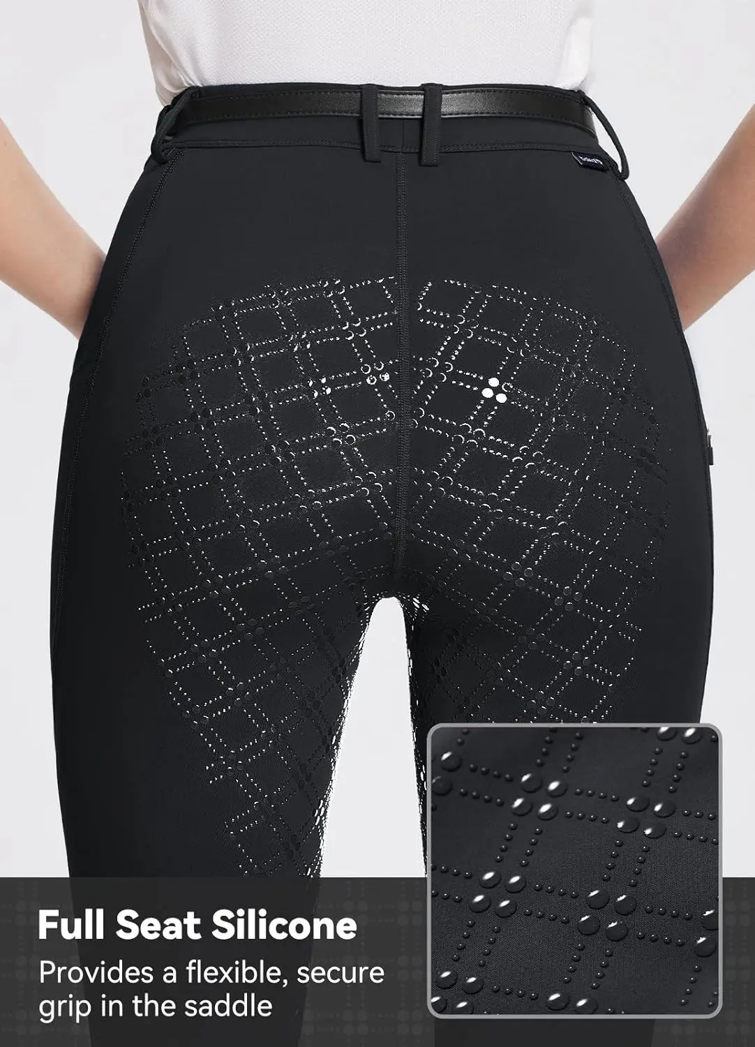 Women's Winter Horse Riding Pants with Zipper Pockets Full Seat Riding Equestrian Tights Lined Equestrian Breeches 6