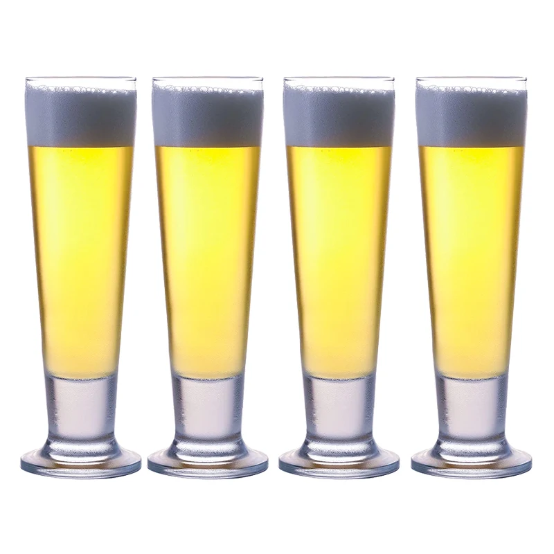 4PCS 425ml Beverage Cup Wheat Beer Glass Set of 4
