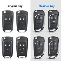 Keyyou ปุ่มกด2/3/4/5พับได้รีโมทอัจฉริยะ315MHz/433MHz ชิป ID46สำหรับ Chevrolet Cruze orland MALIBU Aveo Spark Sail 6