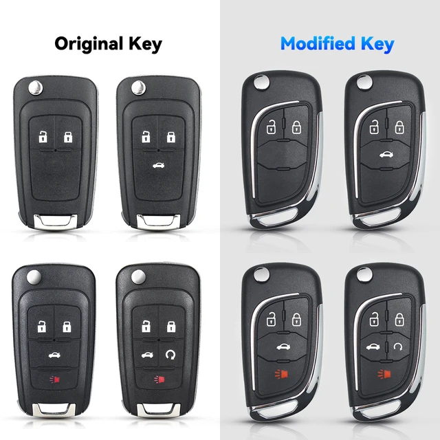Keyyou ปุ่มกด2/3/4/5พับได้รีโมทอัจฉริยะ315MHz/433MHz ชิป ID46สำหรับ Chevrolet Cruze orland MALIBU Aveo Spark Sail 6