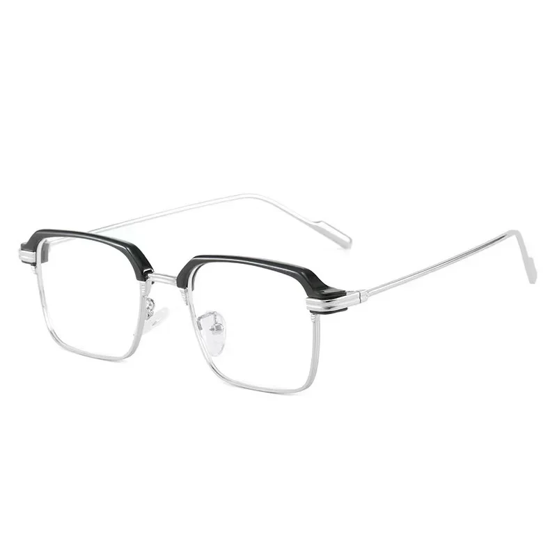 

Reading Eye Glasses Frames for Men 2022 Half Frame Vintage Metal Eyeglass Frame Anti Blue Light Glasses Frame for Women Gafas