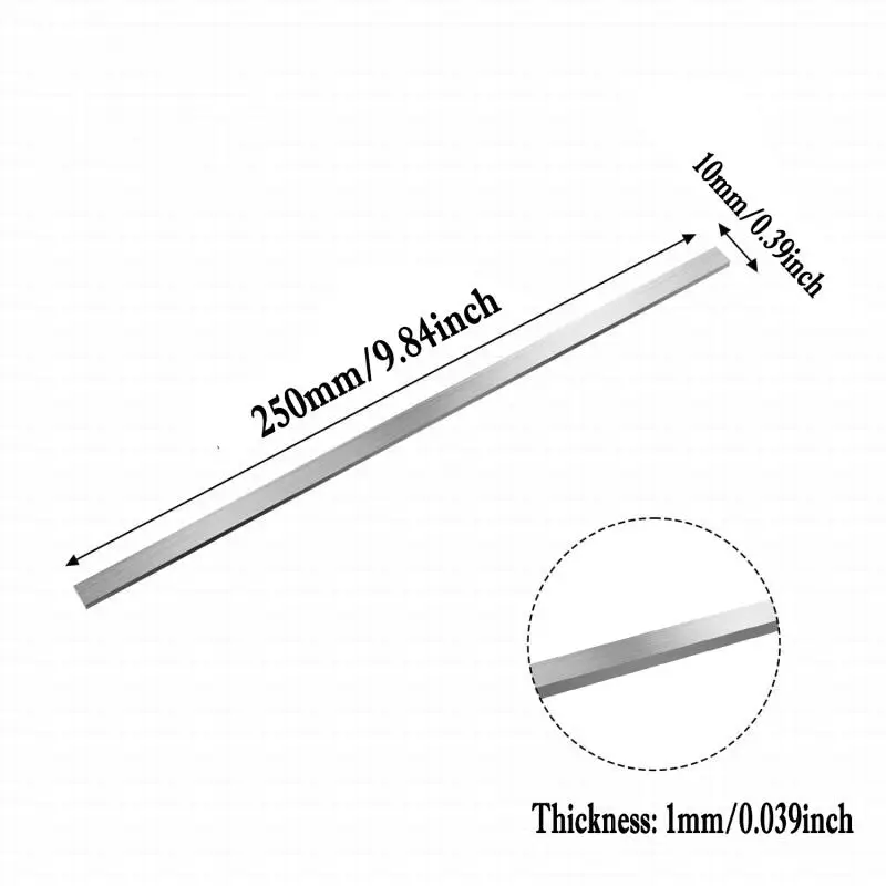 Thickness 1mm 2mm 3mm 4mm 304 Stainless Steel Flat Bar Plate Rod Length 250mm Mechanical Nut Hardware CNC Handmade DIY Parts