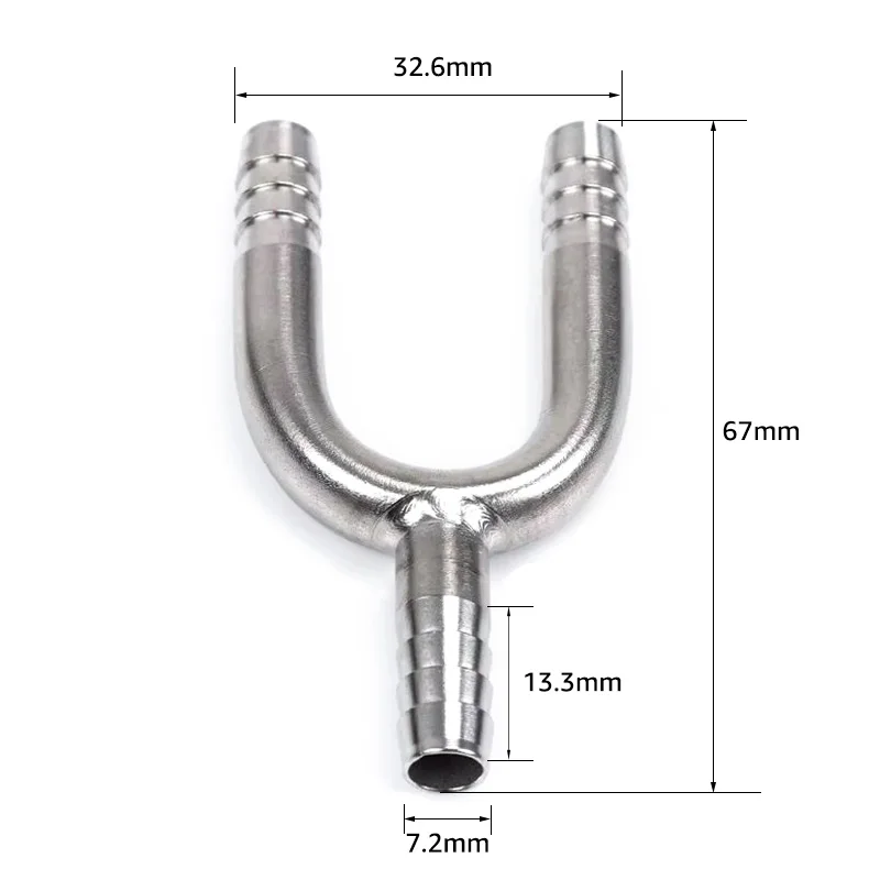 Stainless Steel U-Shaped Hose Barb Tee 3-Way Beer Hose Connector Fittings For Beer Line Home Brewing beer hose connector