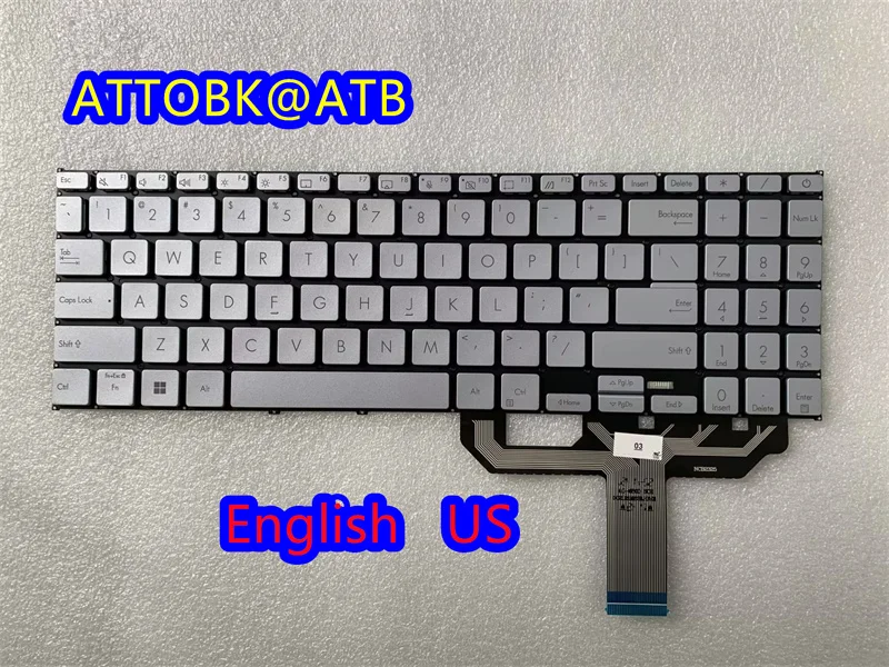 Teclado Portátil para Asus Vivobook Teclados para Notebook 15 X1502 M1502 X1502za M1502z X1502za X1603 K6602z M1503q - Imagem 4