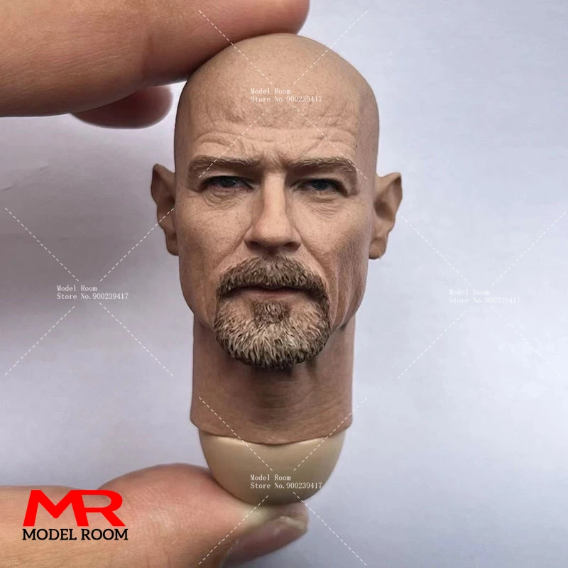 

1/6 Scale Mr. White Bryan Cranston Head Sculpt Carving Model Fit 12'' Male Soldier Action Figure Body Dolls