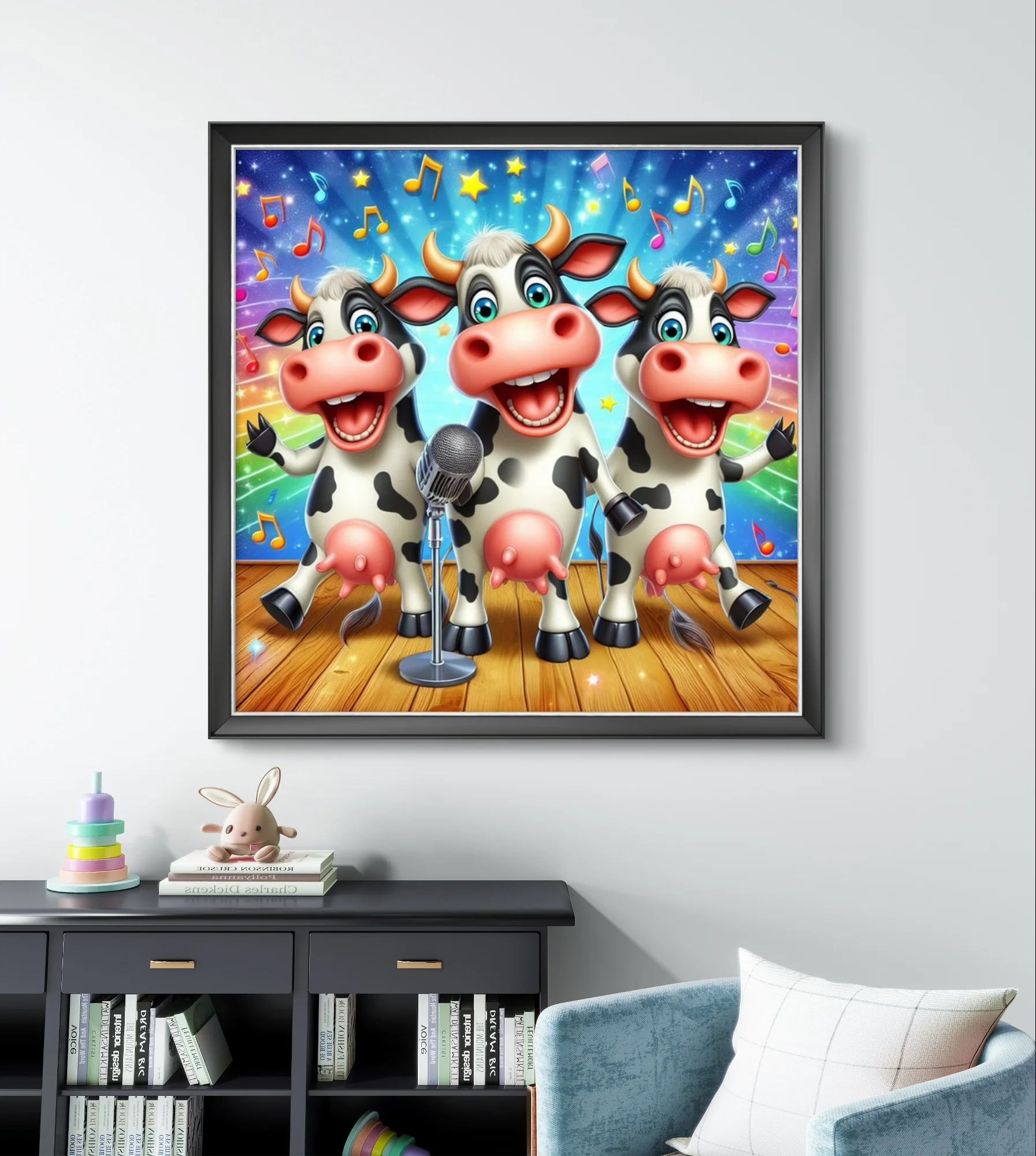 Cute cow DIY diamond painting kit funny ox animals pictures diamond embroidery mosaic oil painting handicraft home decor