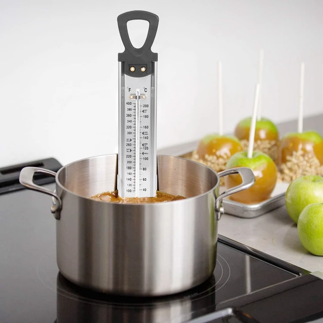 jelly/deep Fry Thermometer, Stainless Steel, With Pot Clip Attachment And  Quick Reference Temperat