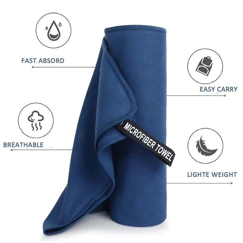 Thickened Microfiber Towel Travel Sports Quick-drying Large Hair Towel Ultra-soft Lightweight Gym Swimming Towel