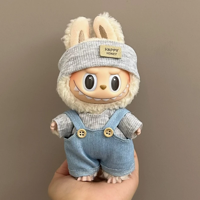 Labubu V1/V2 Doll Clothes Set – Skirt Overalls, Strap Pants & Accessories