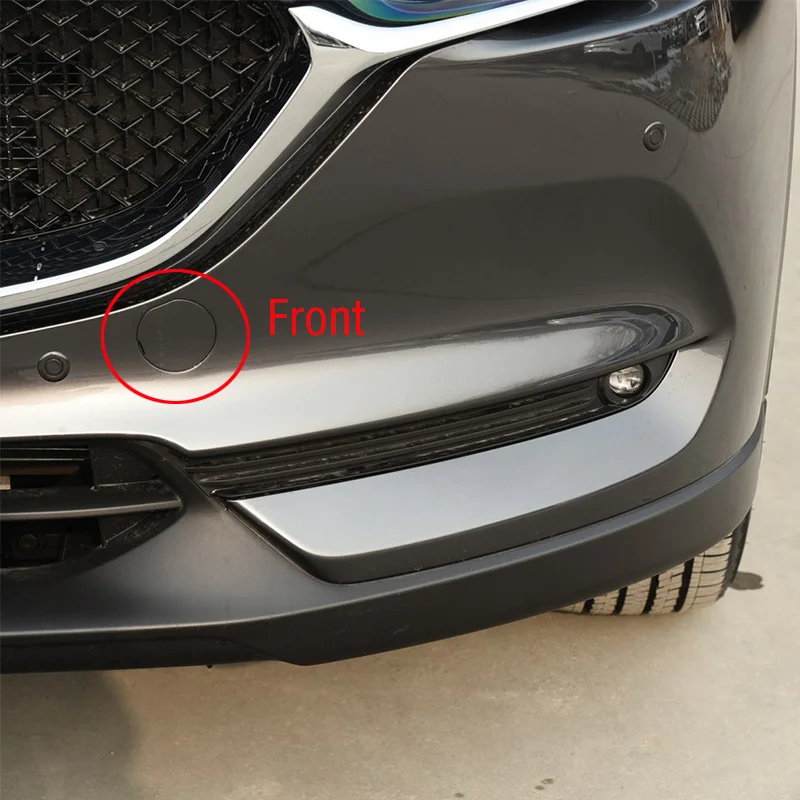Front Bumper Tow Hook Cover For Mazda CX-5 (2017-2021) - Painted, Clip-On Design