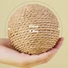 1PC 10CM cat toy sisal ball teasing cat stick molar bite-resistant sound ball self-hi boredom artifact 2