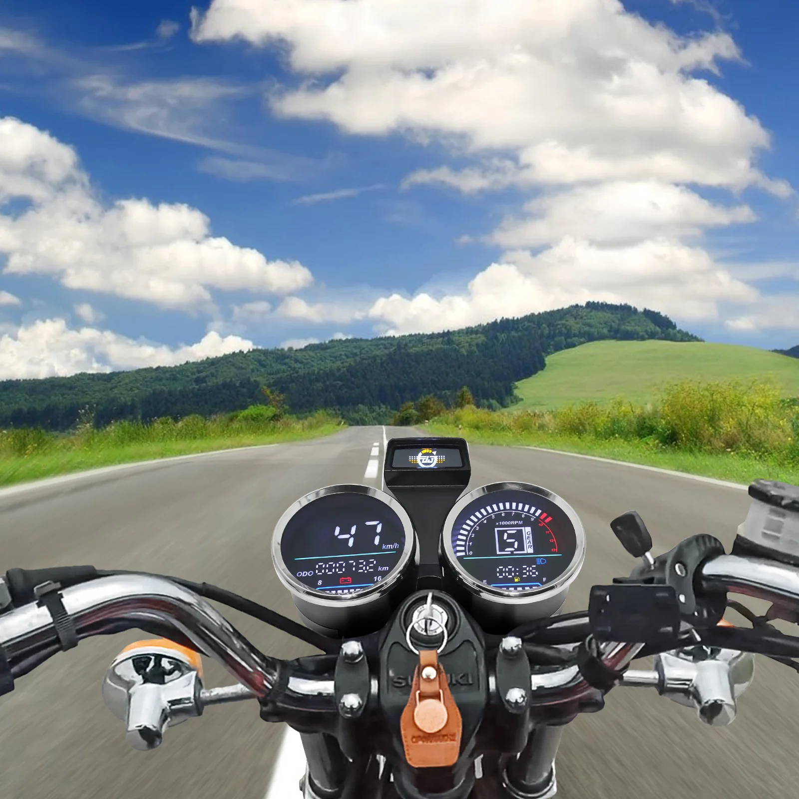 

Universal Motorcycle Speedometer For Suzuki GN 125 Motorcycle Accessories Moto Dashboard Odometer Hour counter 12K RPM Meter