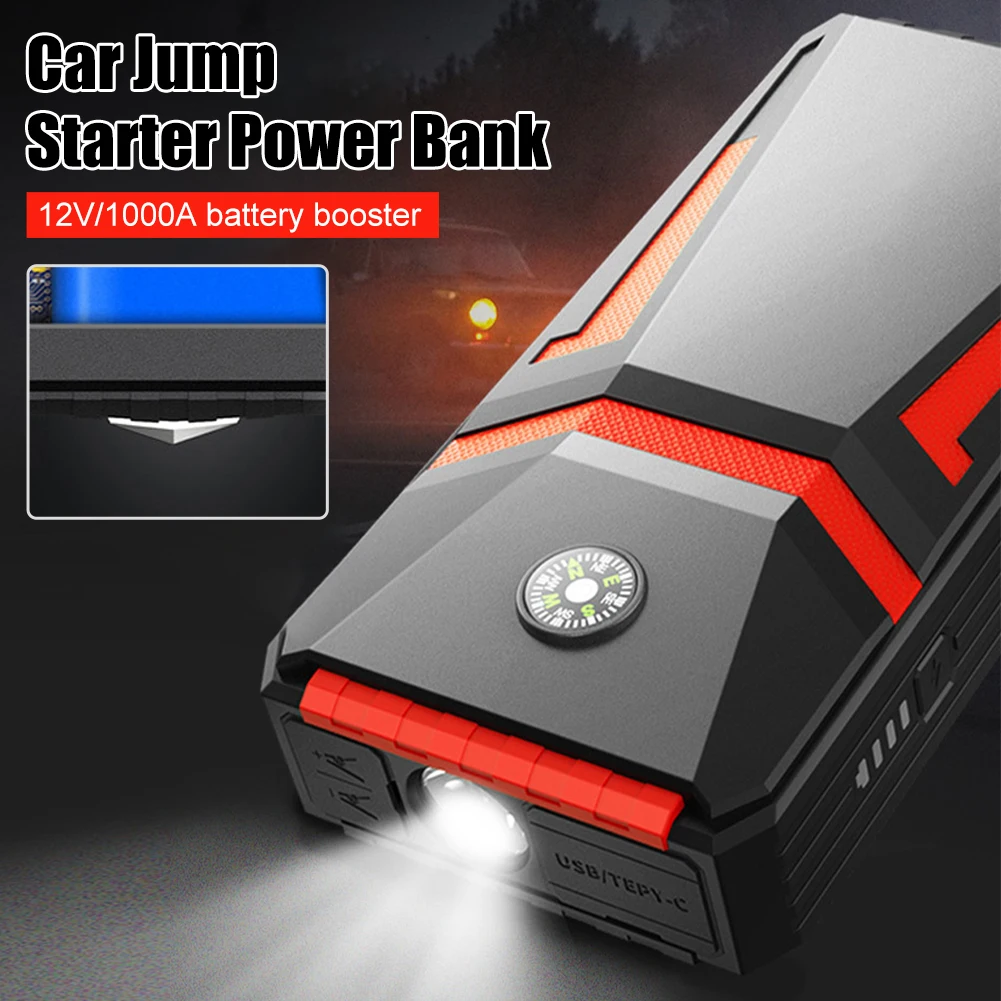 Car Battery Jump Starter 30000mAh Portable Power Bank Battery Booster With LED Flashlight Emergency Starter For Gasoline Diesel battery jump starter