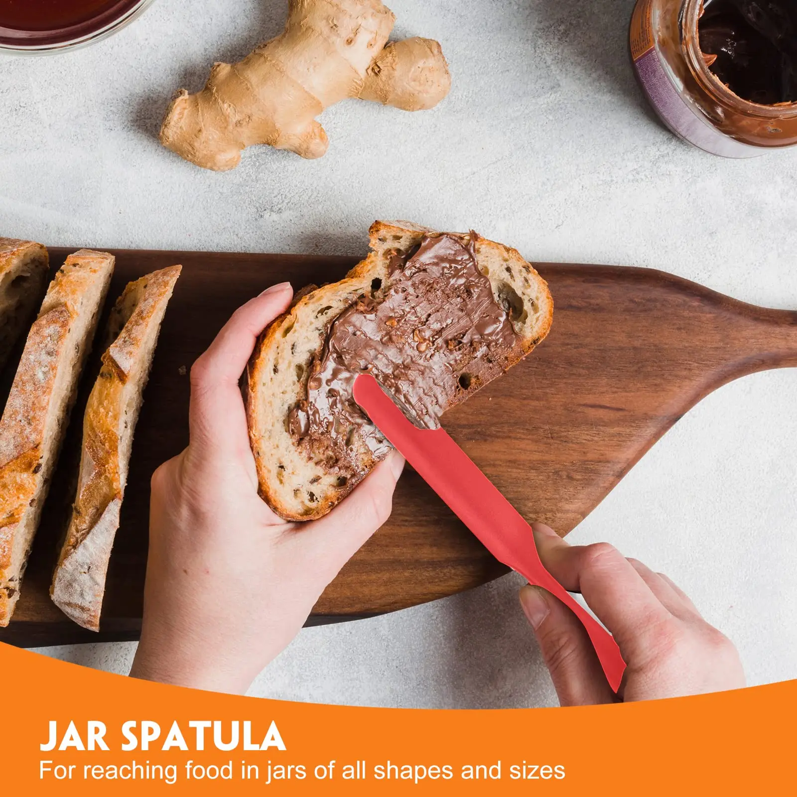 6Pcs Silicone Kitchen Utensils Set Spatula Set Non-Stick Cream Spatula Scraper Spoon Oil Brush Heat Resistant Cooking Tool Set