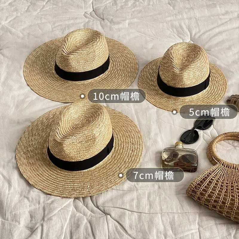 Video su Qual è Cappello da spiaggia in paglia a tesa larga con visiera e fiocco per donne, cappelli estivi per il sole