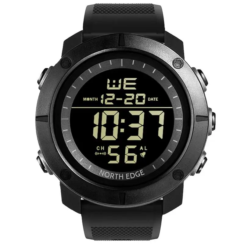 

Hiking Digital Smart Watch Waterproof Digital Watch Men's Outdoor Sports With El Backlight World Time Stopwatch Daily Alarm