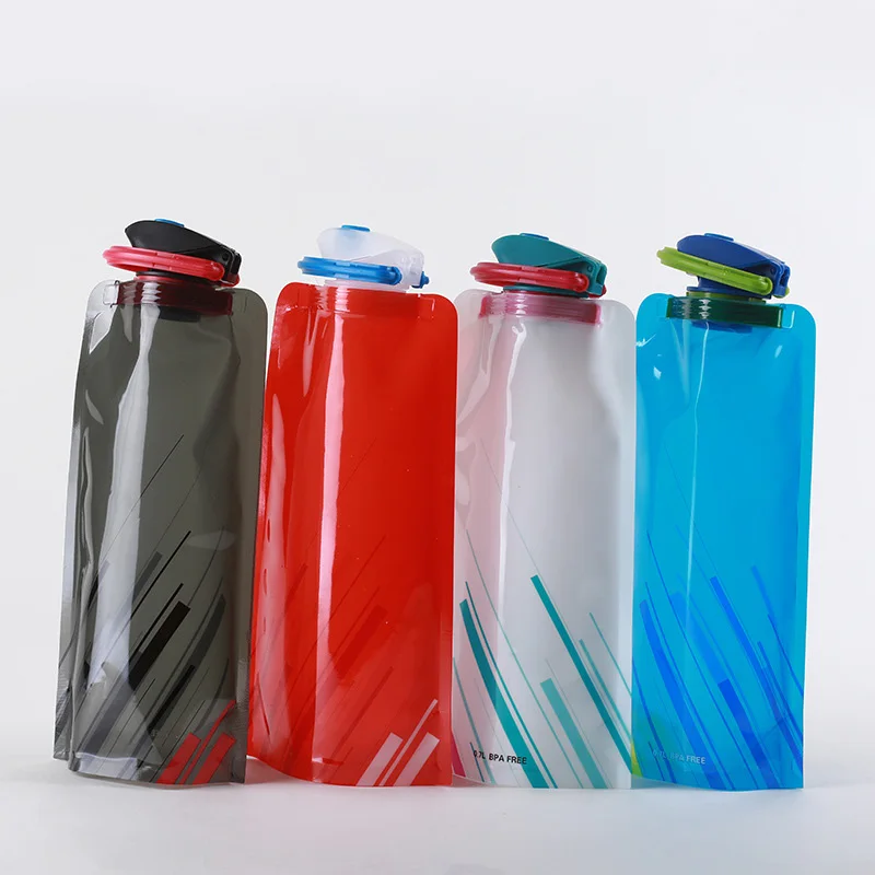 Reusable roll up water bottle BPA Free (Blue) - The Kit Chicks