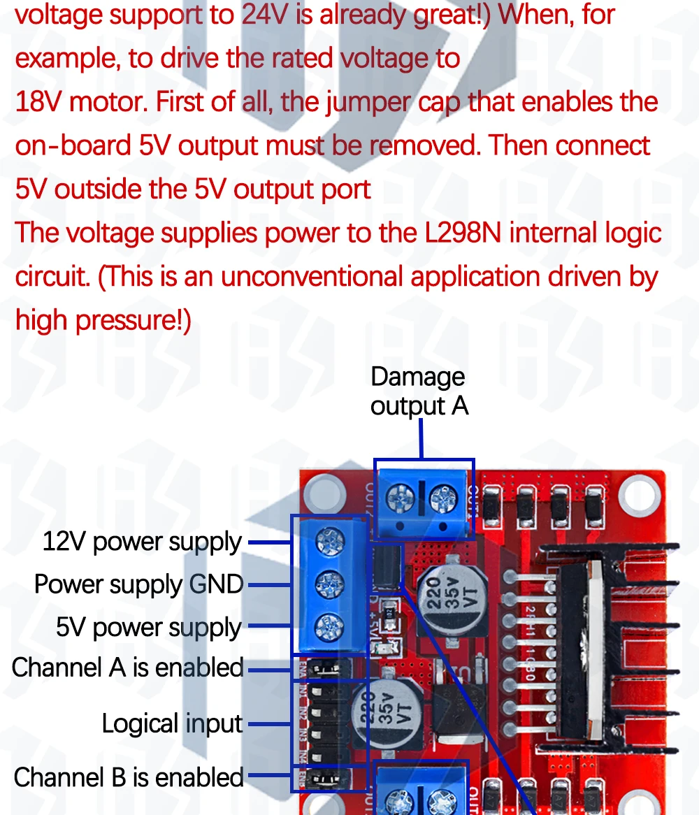 1PCS EGBO Dual H-Brücke DC Schrittmotor-Antriebs-Controller-Board-Modul L298N für Arduino Smart Car Robot – Detail 17