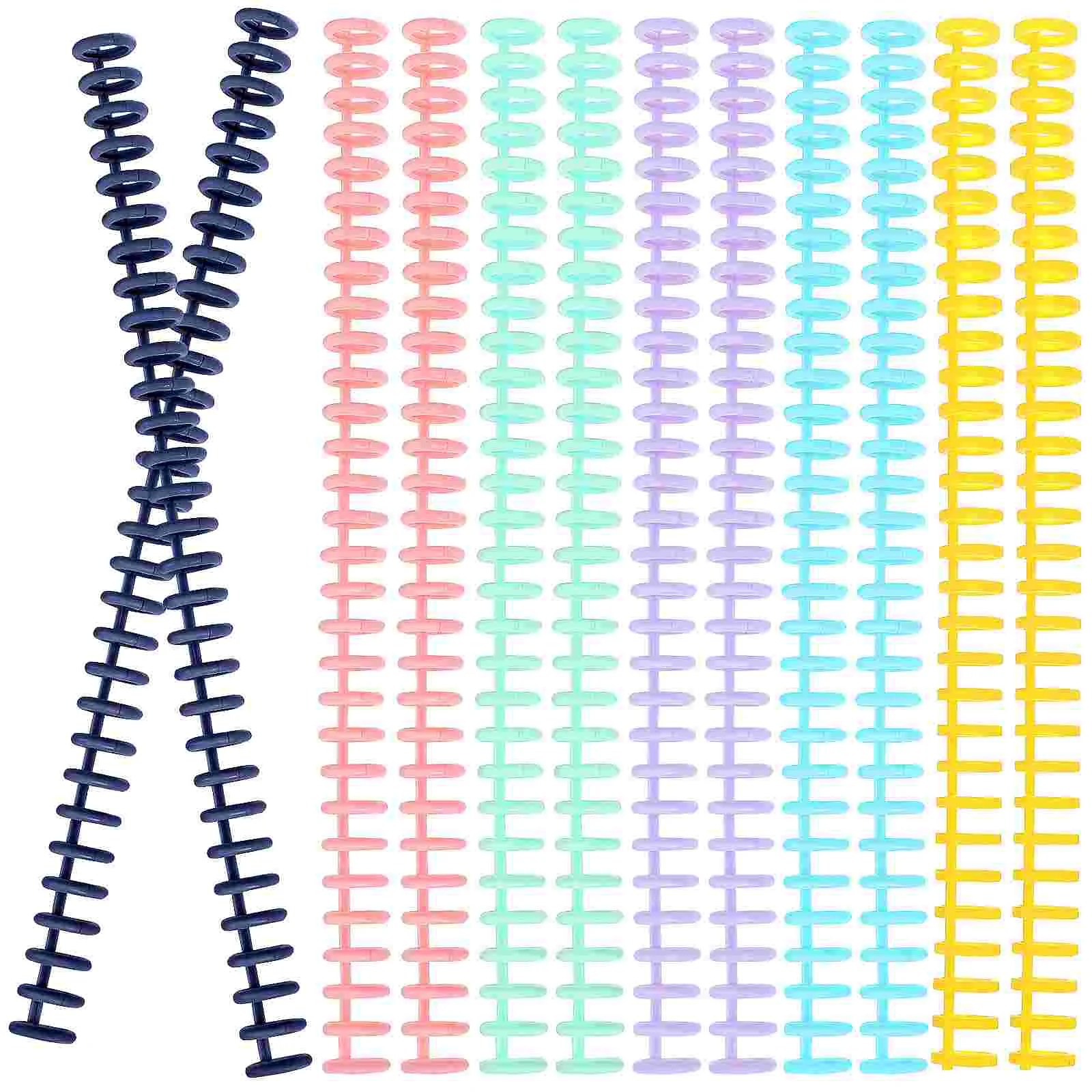 

12 Pcs Binding Binder Spine Inserts Book Binder Rings Strips for Books Spiral Clips Spines