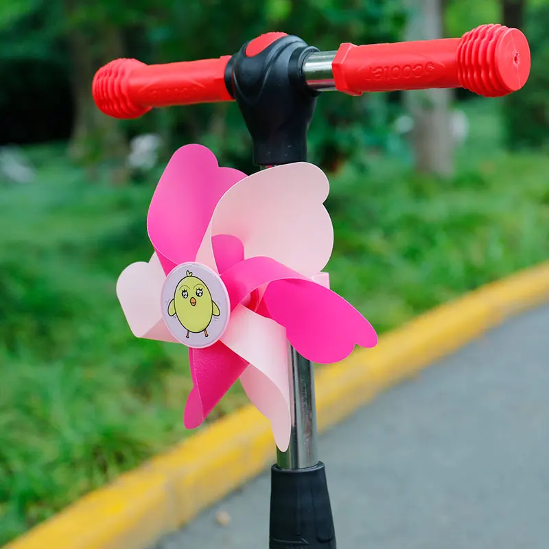Bike Accessory Kids Scooter Tricycle Flower Pinwheel Boys Girls Bike Windmill Decoration Parts DIY Install