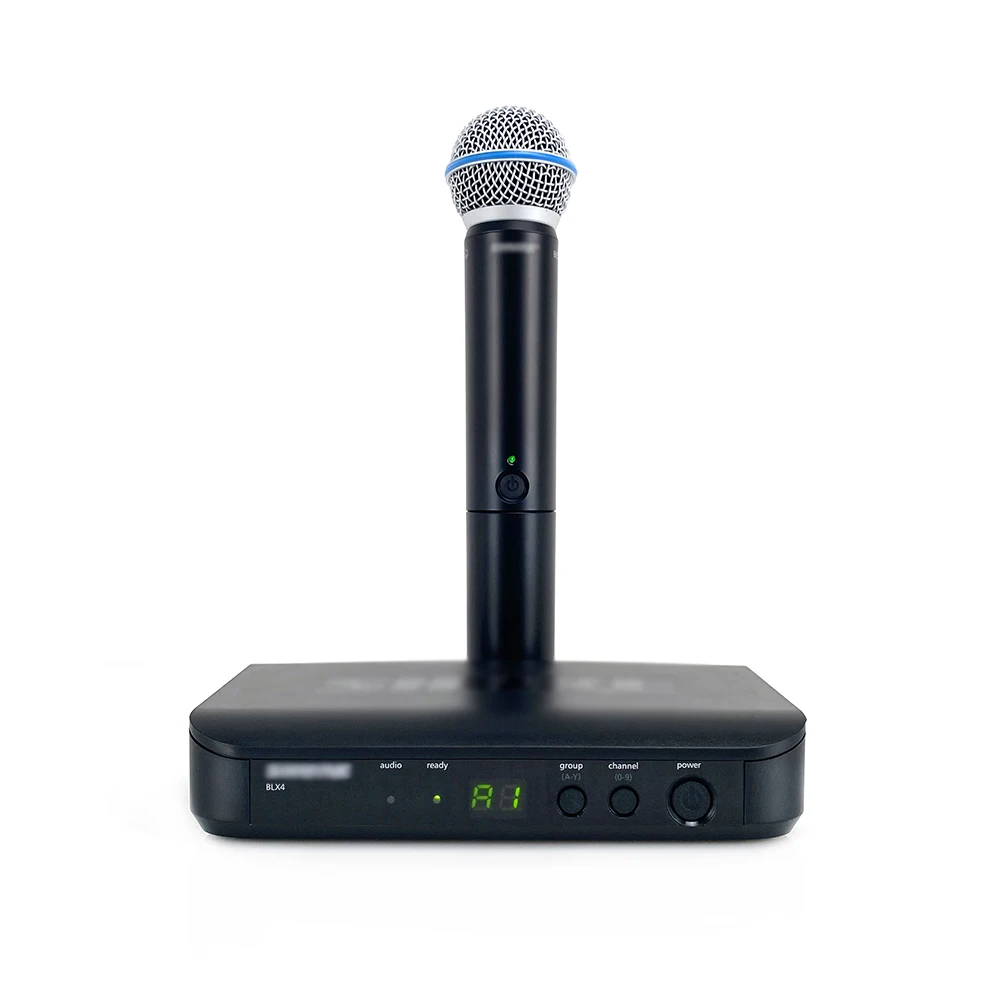 전문 무선 보컬 마이크 UHF 시스템 키트, 노래방 무대 공연 교회 연설용 핸드헬드 마이크, BLX4, 1 채널