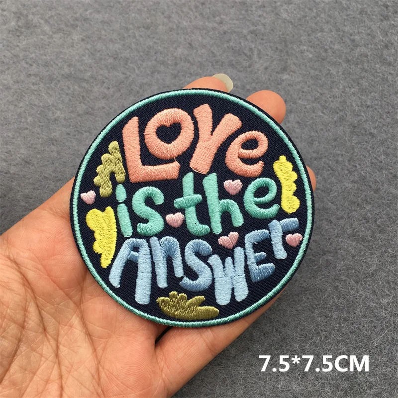 U ALLE BENÖTIGEN SATAN Stickerei Patches für Kleidung Nette Eisen auf Patches Streifen Diy Appliques Patches auf Kleidung Aufkleber – Detail 4