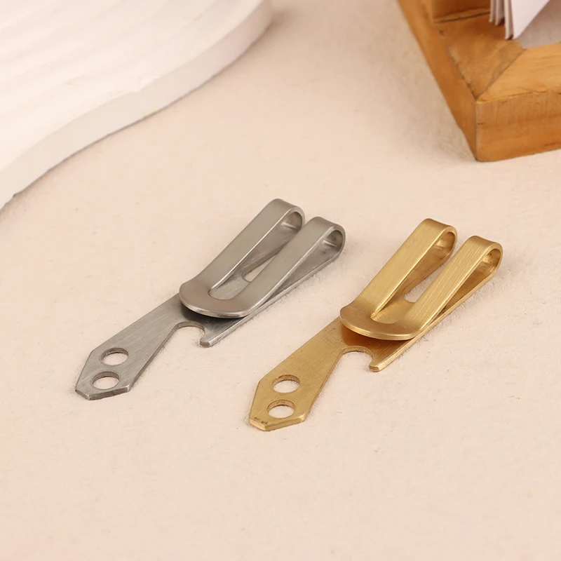 Multifunctional Stainless Steel Money Clip Mini Bottle Opener Metal Geometric Cash Holder ID Credit Card Folder For Men Women