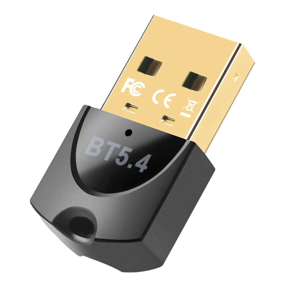 PC 컴퓨터 무선 스피커용 USB 블루투스 5.4 어댑터, 송신기 리시버 드라이버, 무료 무선 BT 5.4 동글 어댑터