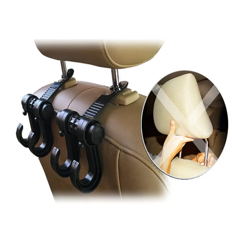 

4/2/1 PCS Car Seat Headrest Hook for Auto Back Seat Organizer Hanger Storage Holder for Handbag Purse Bags Clothes Coats