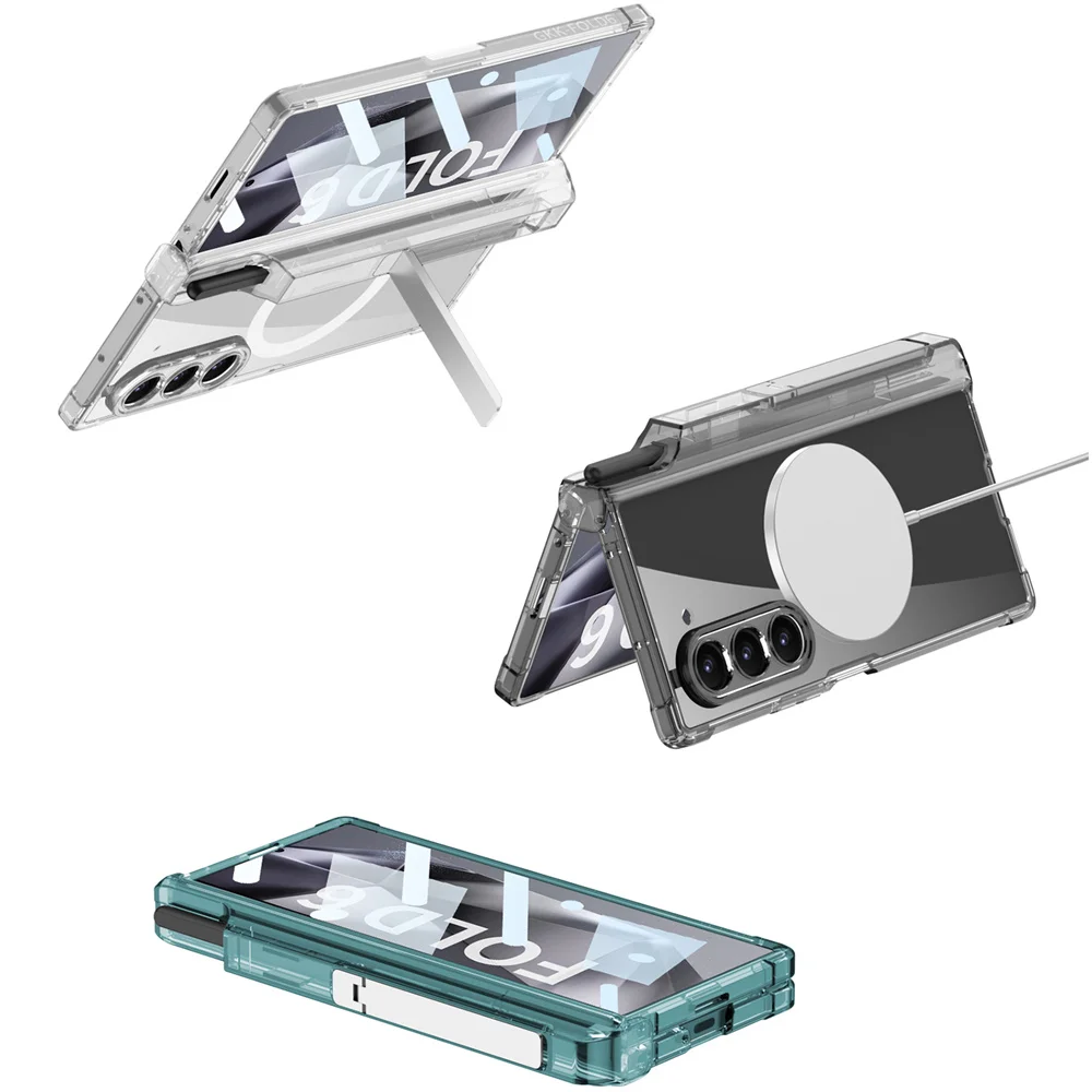 Transparent MagSafe Case with Airbag Hinge Protection and S Pen Holder
