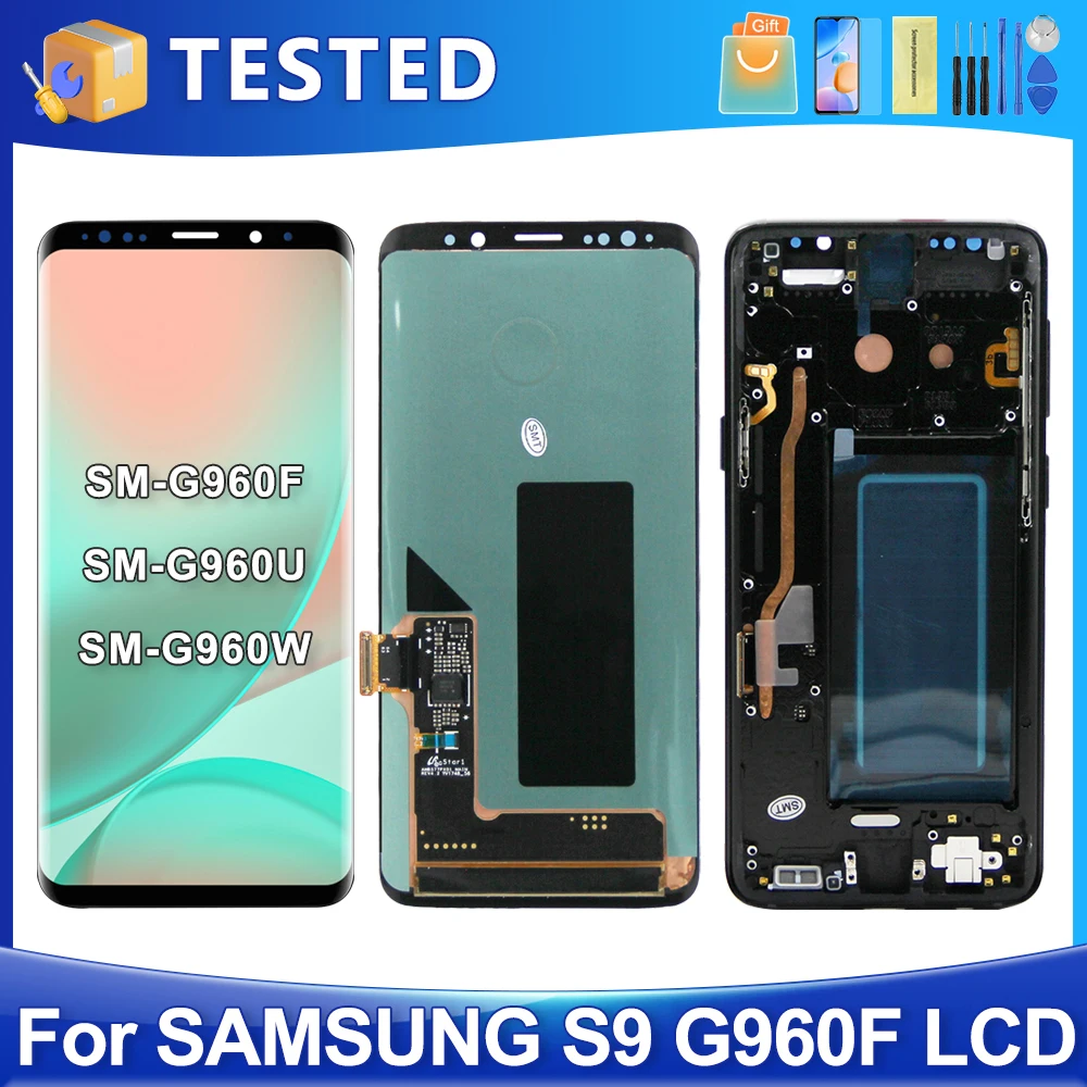 

5.8''S9 For Samsung For AMOLED G960F G960 G960U G960W G960N G960X LCD Display Touch Screen Digitizer Assembly Replacement