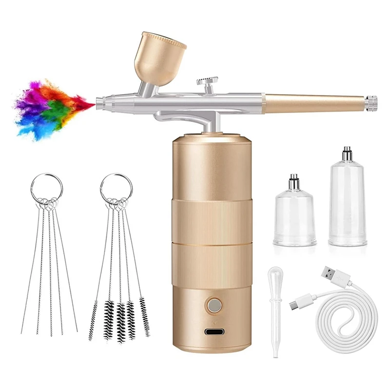 

Airbrush Kit With Compressor High Pressure Airbrush Set With 0.3Mm Nozzle Airbrush For Nails, Makeup