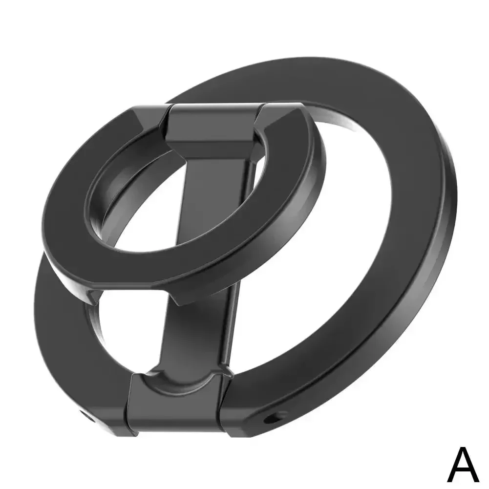 Magnetic Foldable Phone Finger Ring Holder and Desktop Stand, Double-Sided Design