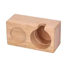 

Wooden Coffee Tamper Holder Station Coffee Portafilter Storage Rack for Coffee Making Wood Color