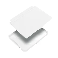 Detachable Acrylic Clear Back Case with PU Leather Smart Sleep Cover - Kobo Clara BW (White)