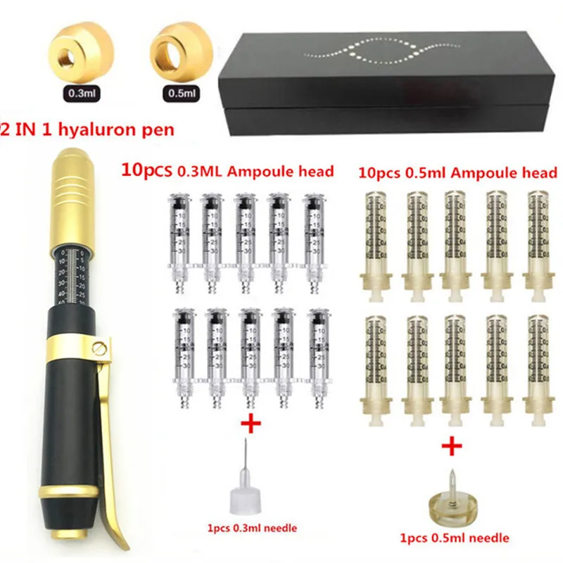 NEW High Pressure0.3/ 0.5ML Hyaluron Pen High density metal For Anti Wrinkle Lifting Lip hyaluron gun atomizer Lip injection pen