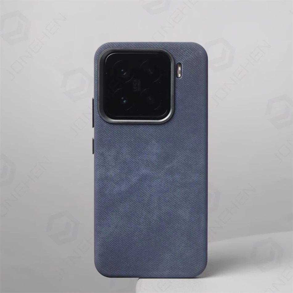 Luxury Fiber Leather Magnetic Wireless Charging Shockproof Case