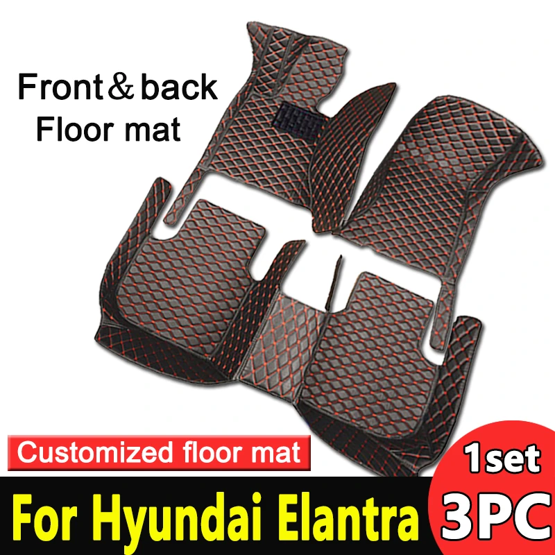 Car Floor Mats For Hyundai Elantra Avante AD MK6 20172020 Luxury