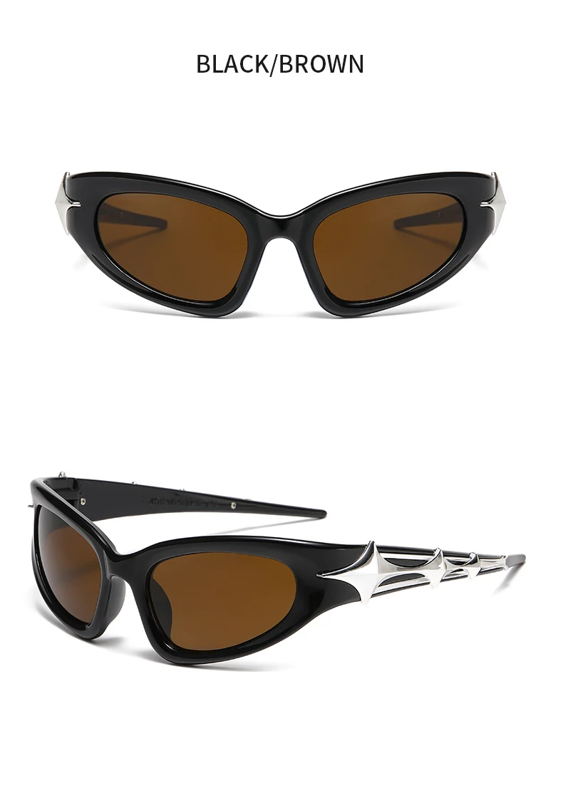Wandern Camping Y2k Mode Punk Sport Anti Licht Gläser für Männer Frauen Luxus Marke Designer Brillen Männer Vintage Shades UV400 – Detail 12