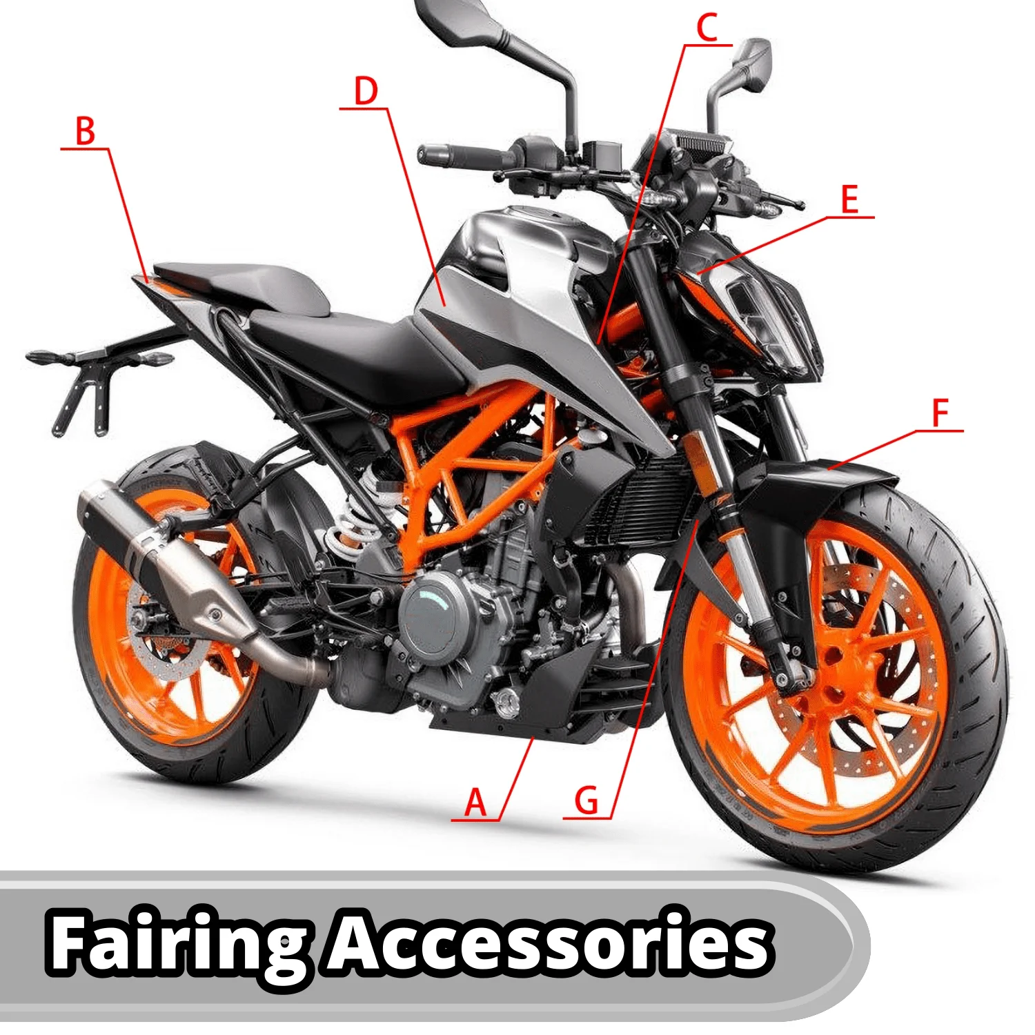 

Обтекатели для мотоциклов KTM Duke390, боковая крышка для Duke 390 2017-2022, инъекционная панель, рамка для кузова, аксессуары