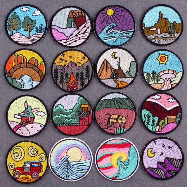 DIY Adventure Badges Surfing Camping Patch Iron On Patches On