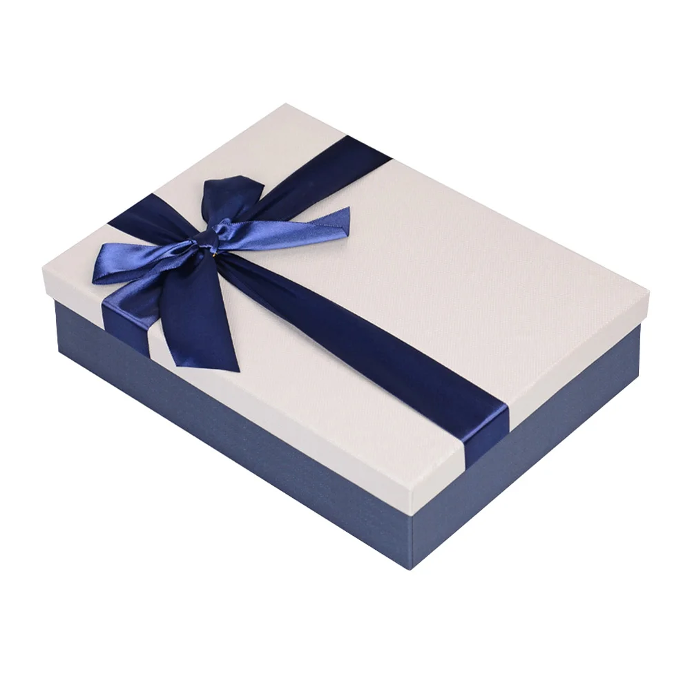 NUOBESTY Caja de regalo rectangular rígida con cinta, cajas de regalo  cuadradas para ropa, con tapa, cajas de regalo anidadas para bodas
