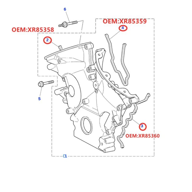 

Jaguar XJ ST XF XJ крышка ГРМ прокладка XR85358 XR85359 XR85360 3,0 бензин