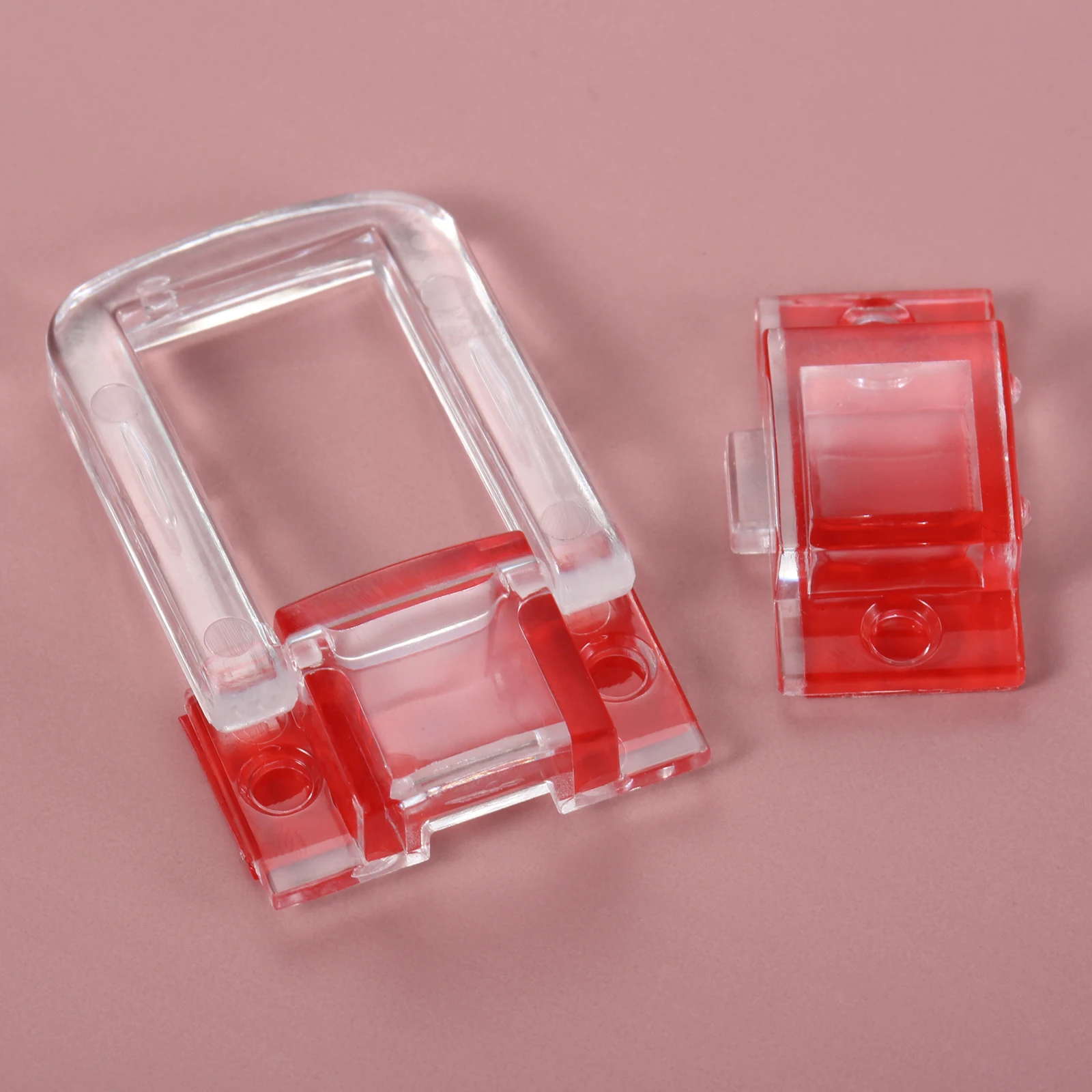 2kits Self-adhesive Acrylic Lock Transparent Hasp Crystal Clear Buckle Concealed Safe Locking Jewelry Box Wine Case Chest 48mm