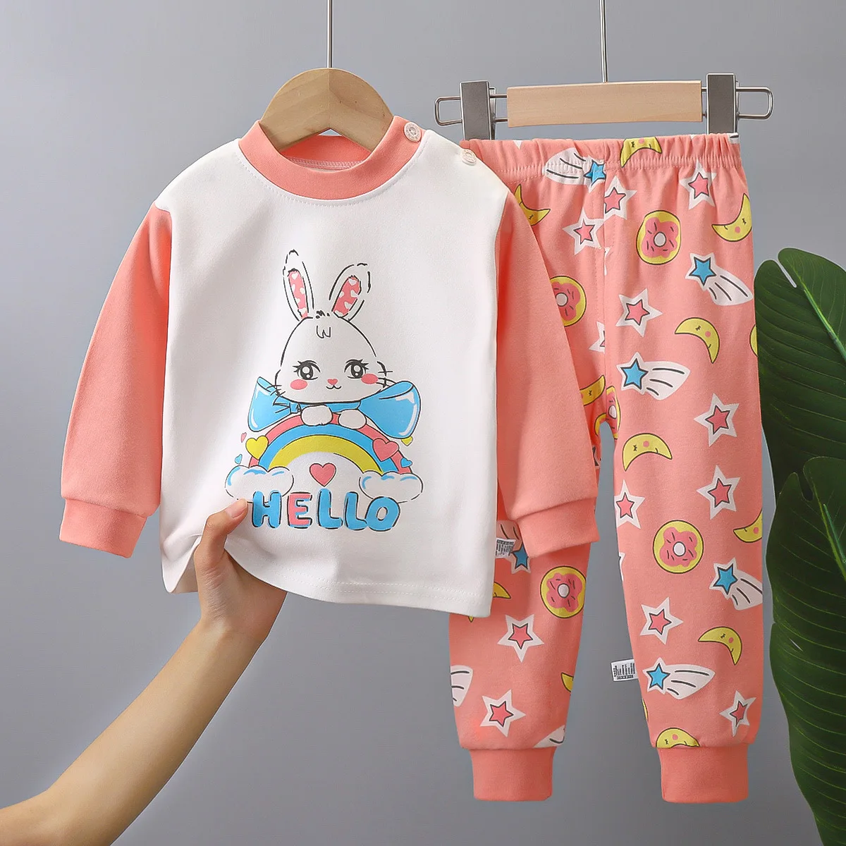 Children Cotton Underwear Two-piece Set Autumn Winter Pajamas Loungewear children clothes children underwear suits