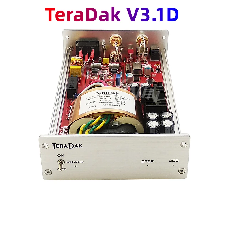 

Latest TeraDak V3.1D Philippe TDA1543 8-piece 24Bit/96KHz USB DAC HIFI audio COAXIAL SPDIF input decoder